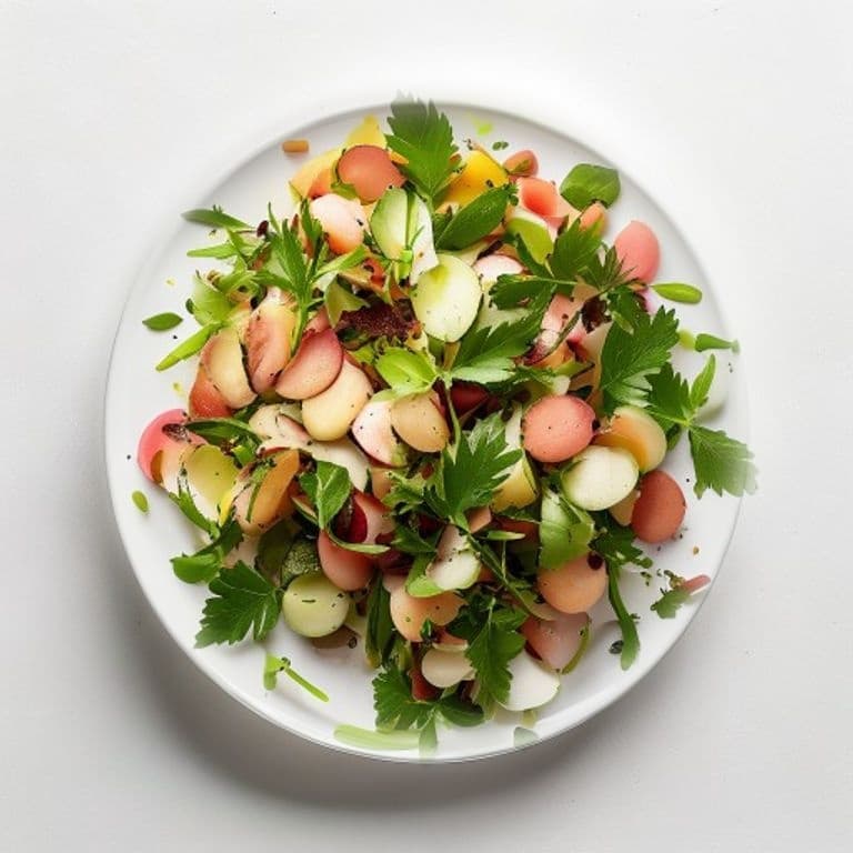 Salade de pois chiches, radis et menthe