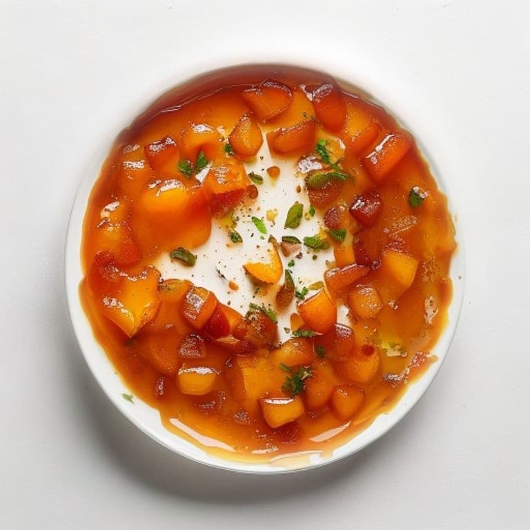 Compote de pommes façon tatin, caramel maison