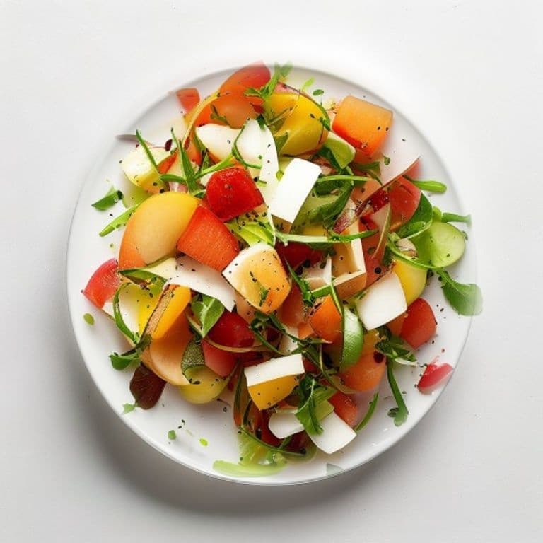 Salade de pomme, radis et noisettes