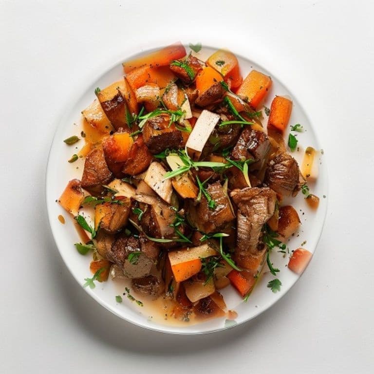 Bœuf braisé aux carottes et champignons
