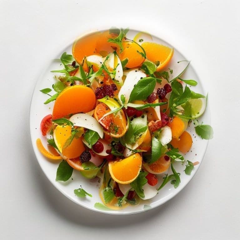 Salade d'abricot, orange et menthe