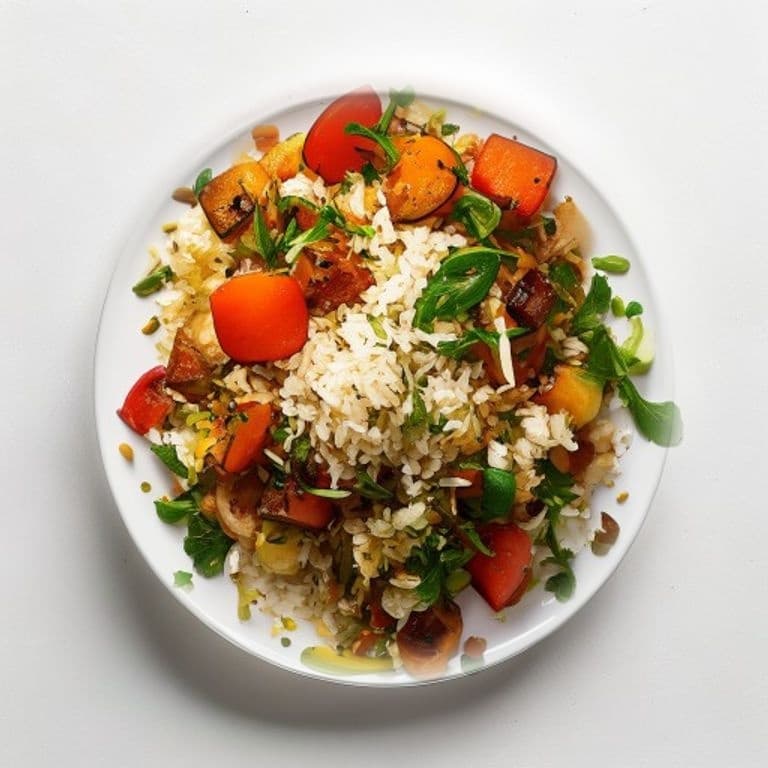 Riz sauté aux restes de légumes
