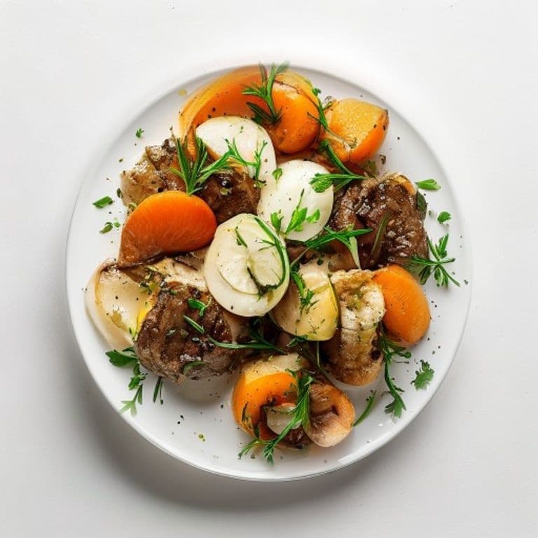 Bœuf haché, poireau, carotte et romarin