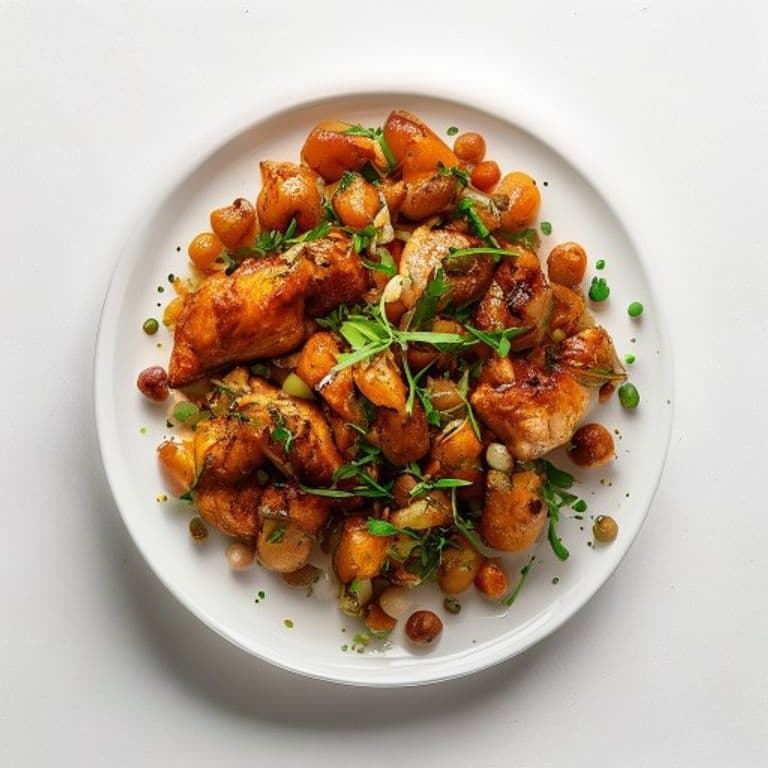 Poulet mijoté aux petits pois