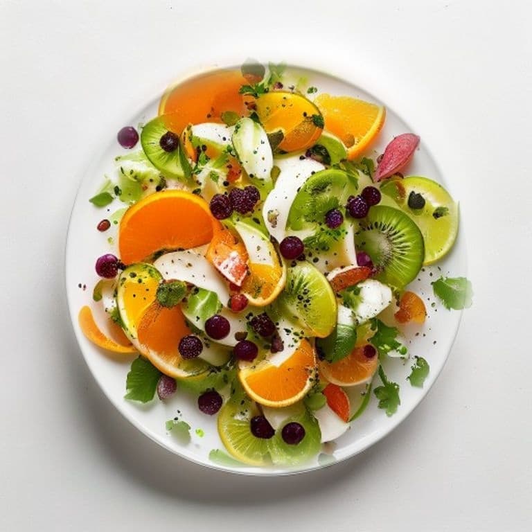 Salade d'hiver kiwi, orange et raisin