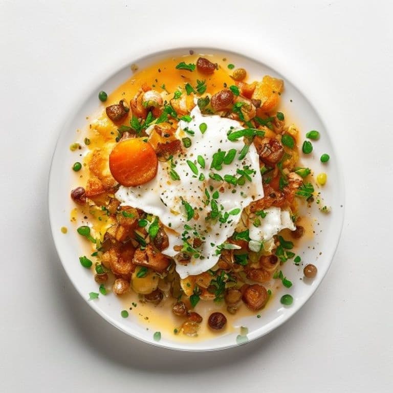 Riz sauté aux petits pois et œuf façon cantonais