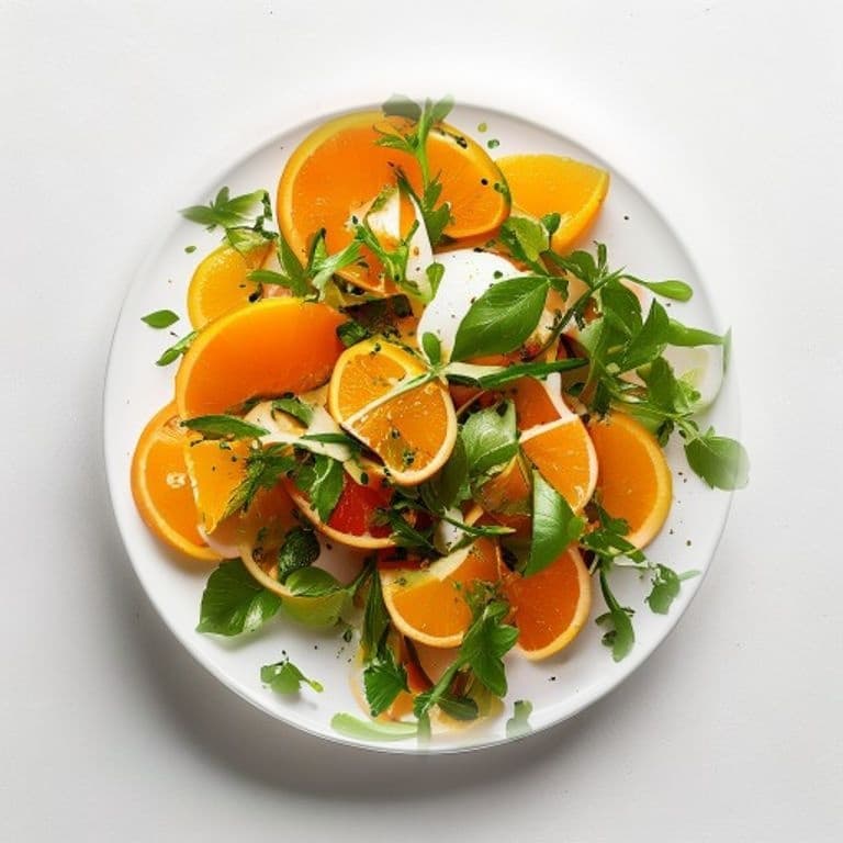 Salade d'orange, abricot et menthe
