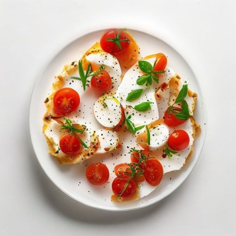 Tartine mozzarella et tomates pelées