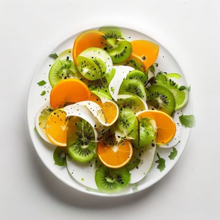 Salade de kiwi, poire et orange