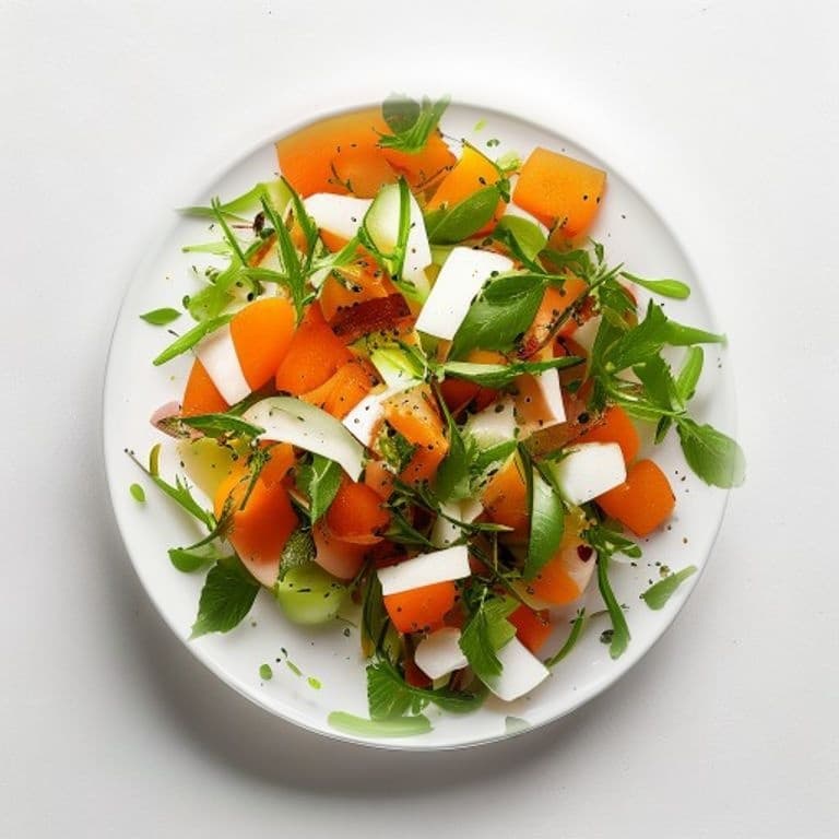 Salade d'abricot, carotte et menthe
