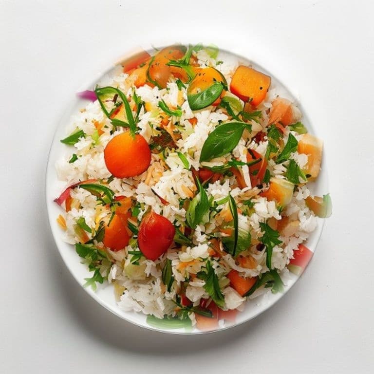 Salade de riz froid aux légumes croquants