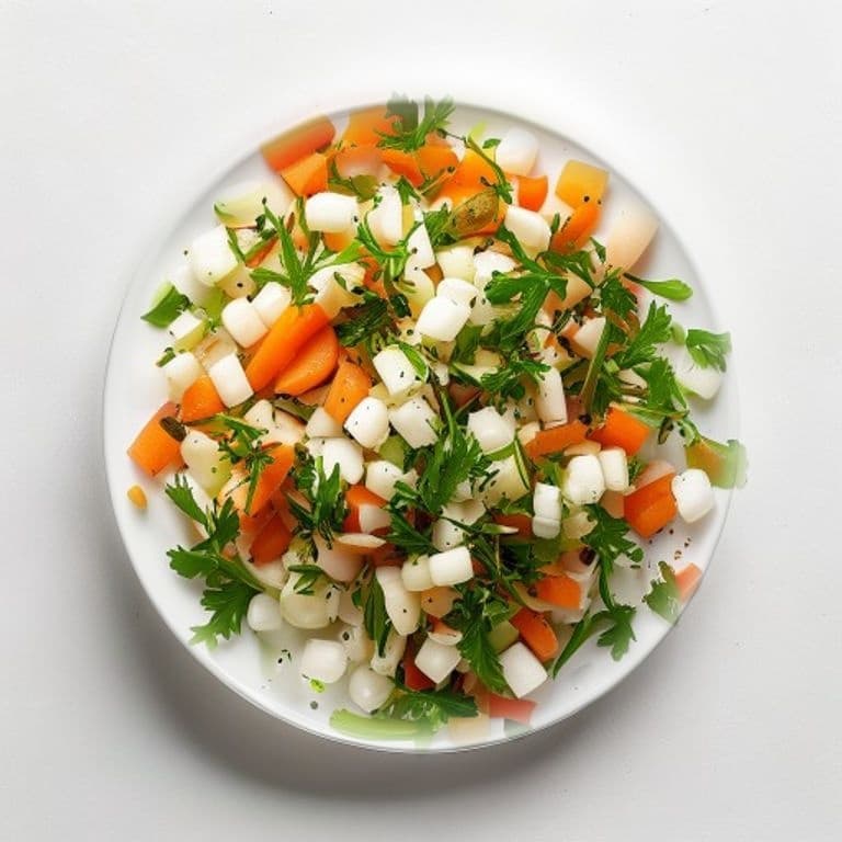 Salade de haricots blancs, carotte et persil