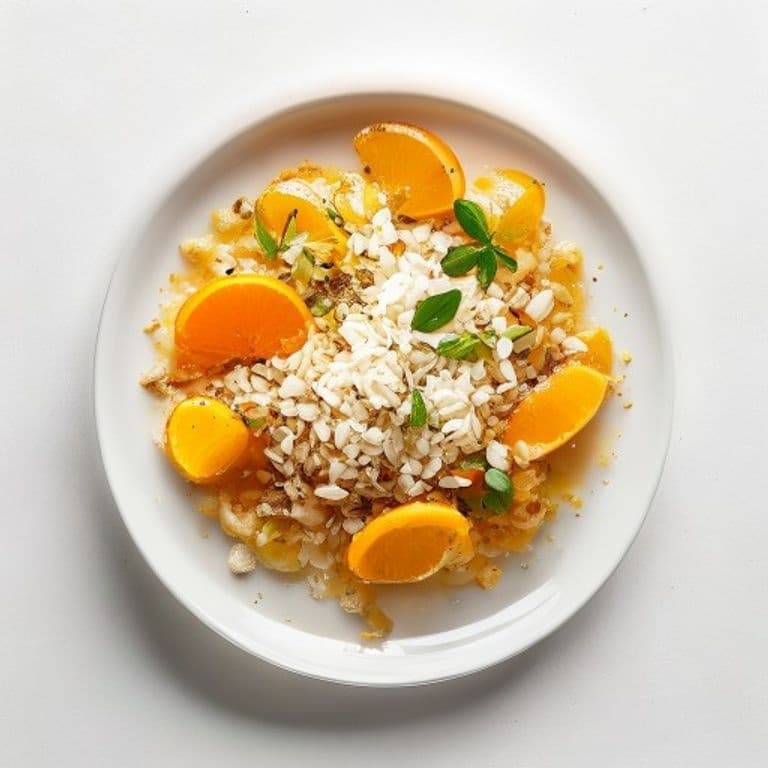 Porridge flocons d'avoine, orange et miel