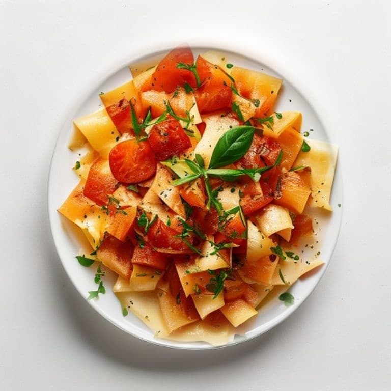 Gratin de pâtes tomate et emmental