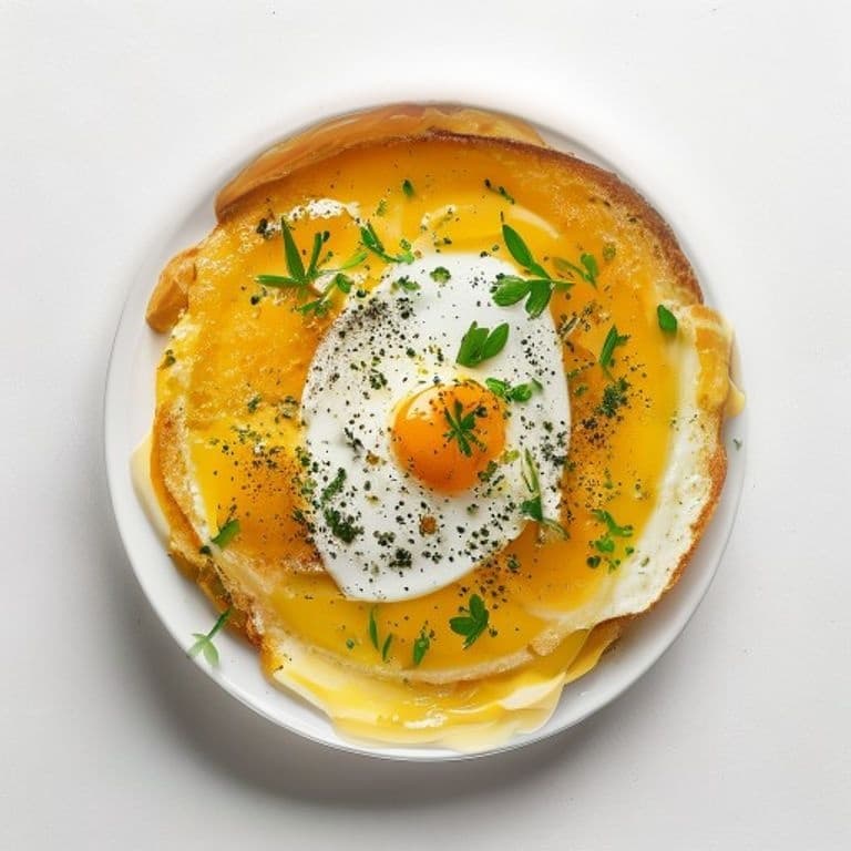Œufs pochés sur toast, sauce au beurre citronné
