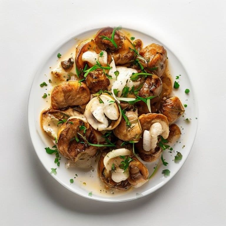 Bœuf haché, champignons de Paris et crème