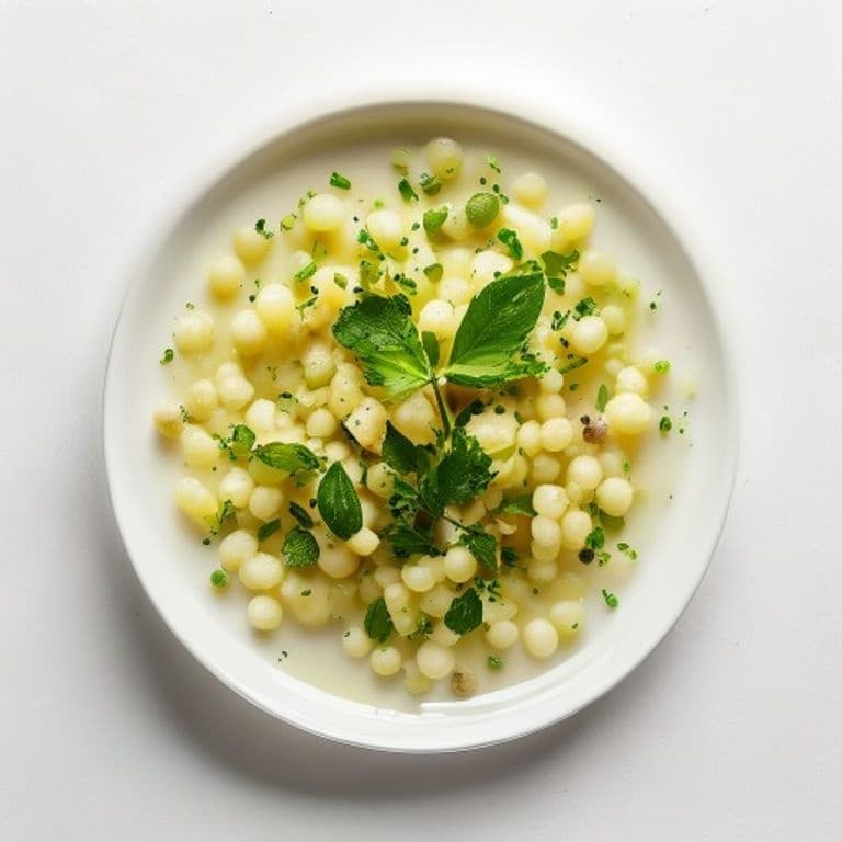 Purée de petits pois à la menthe