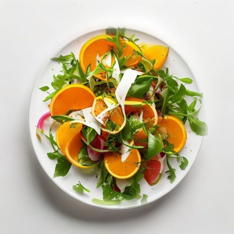 Salade de radis, orange et menthe