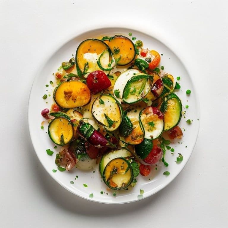 Poêlée de courgettes, poivron et pois chiches