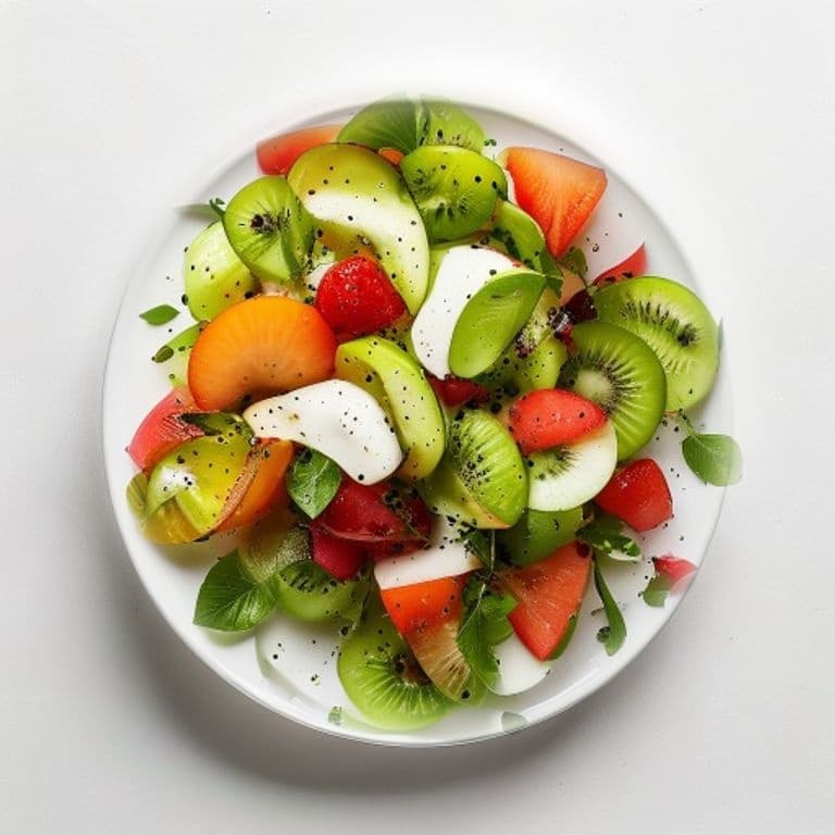 Salade de kiwi, abricot et menthe