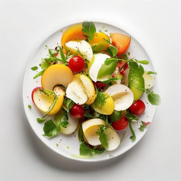 Salade de poire, abricot et noisettes