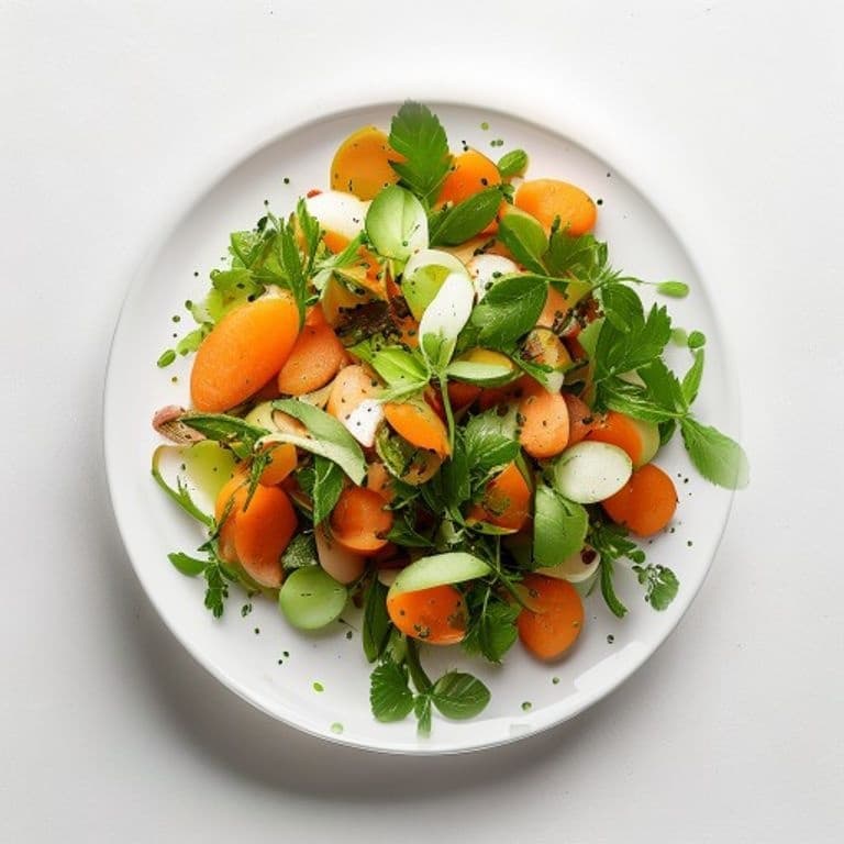 Salade de pois chiches, carotte et menthe