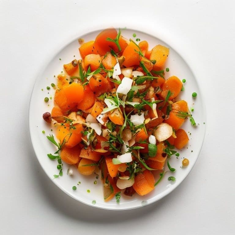 Poêlée de carotte, petits pois et cumin