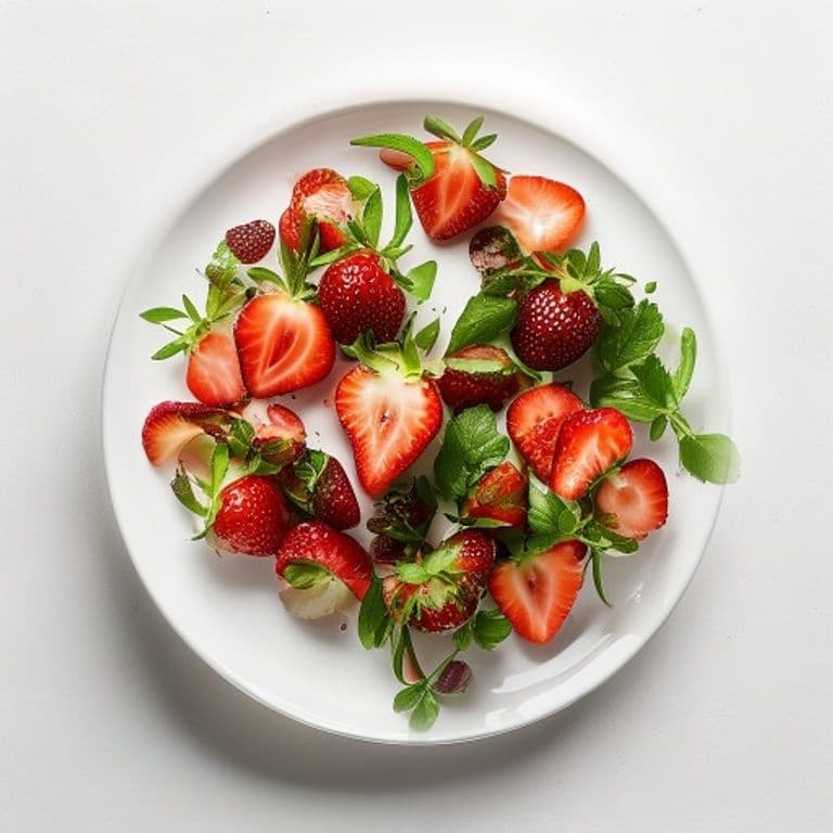 Salade de fraises et menthe