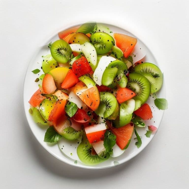 Salade de kiwi, melon et menthe