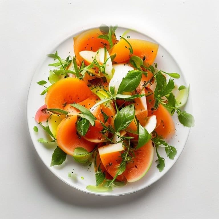 Salade de melon, abricot et menthe