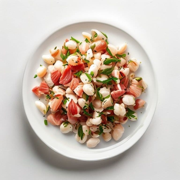 Thon, haricots blancs et poivron