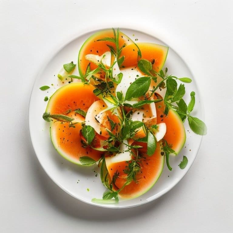 Salade de melon, menthe et citron vert
