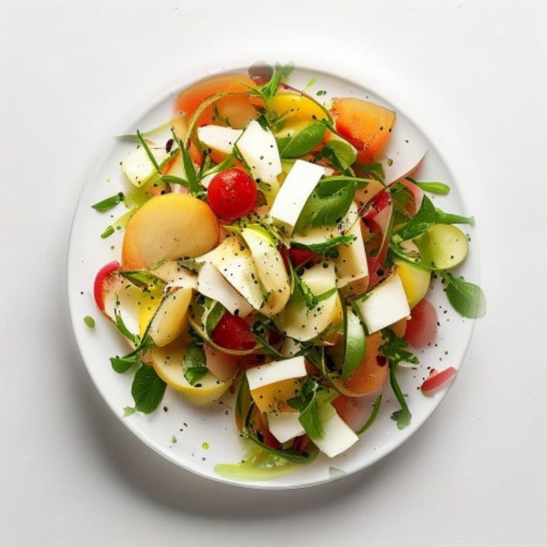 Salade de poire, emmental et radis