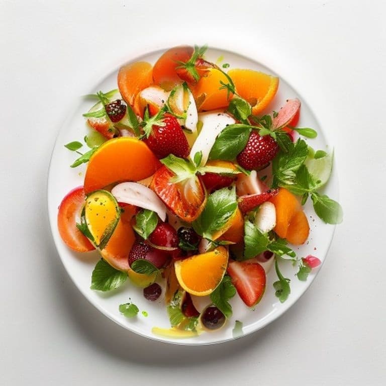 Salade de fraise, orange et menthe