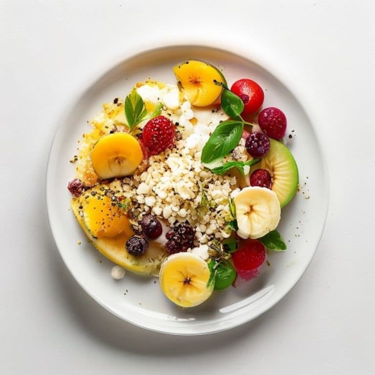 Smoothie bowl mangue et flocons d'avoine