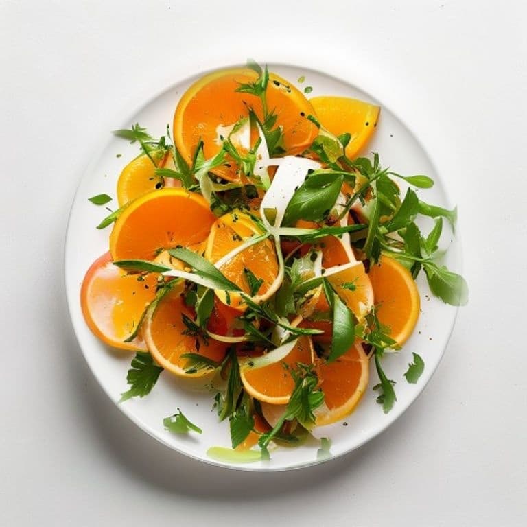 Salade d'orange, radis et menthe