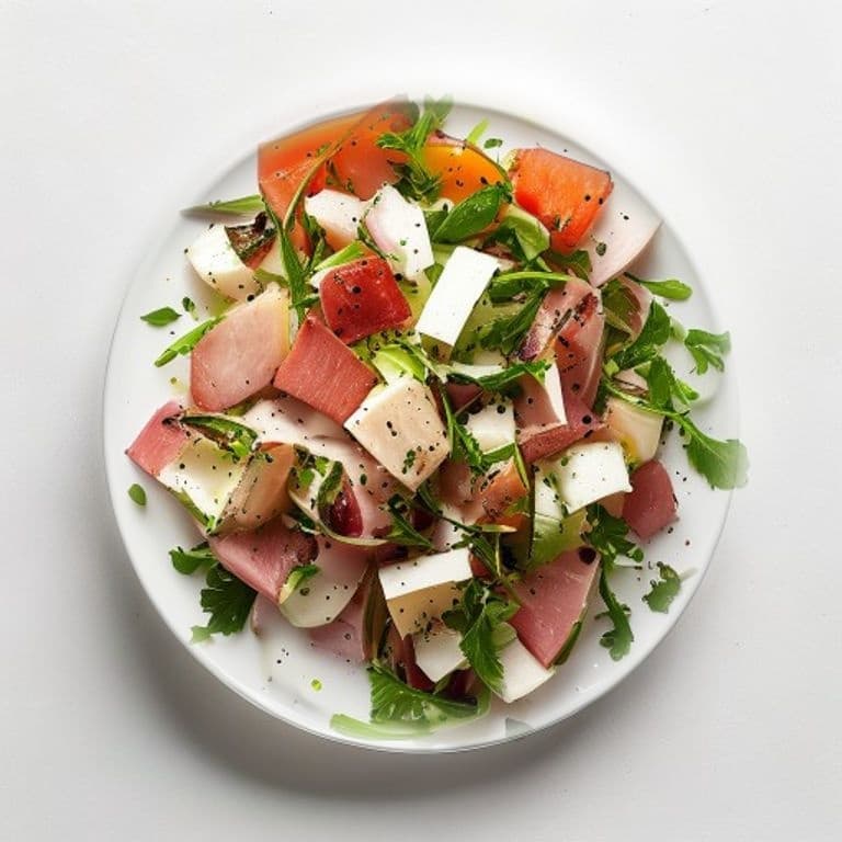 Salade de chou-fleur, jambon et emmental