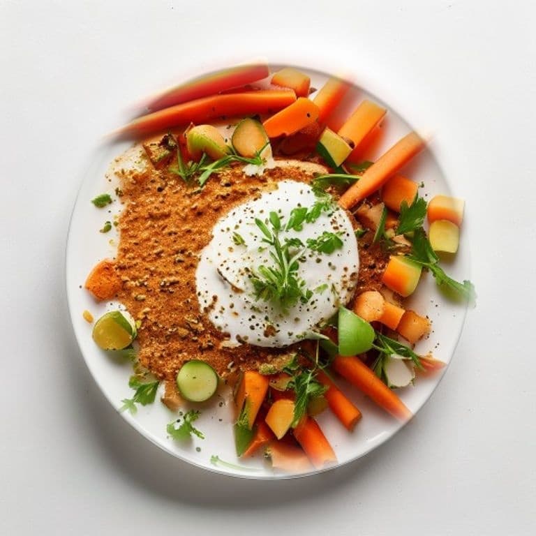 Houmous de pois chiches et crudités