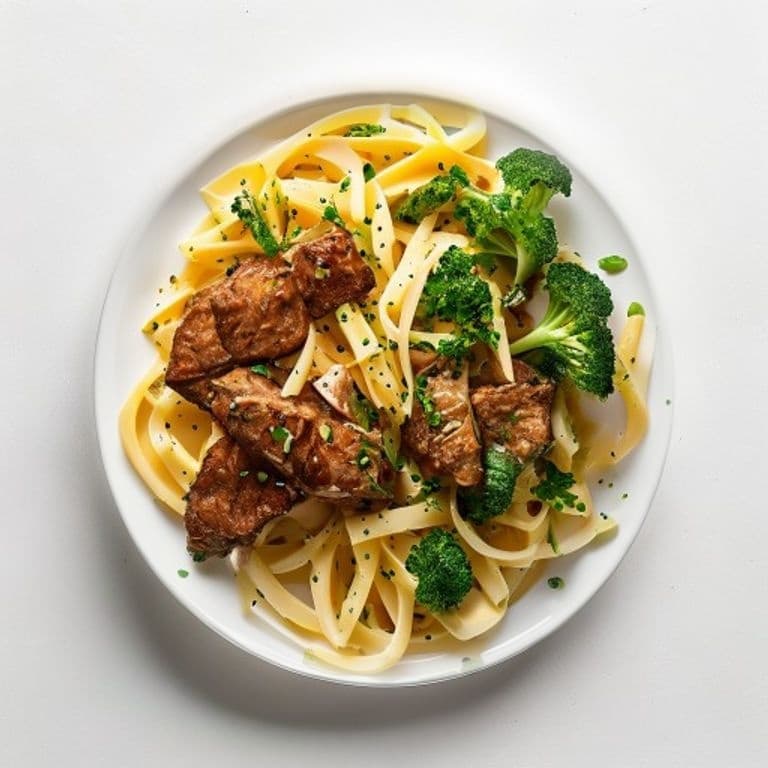 Bœuf haché, pâtes et brocoli