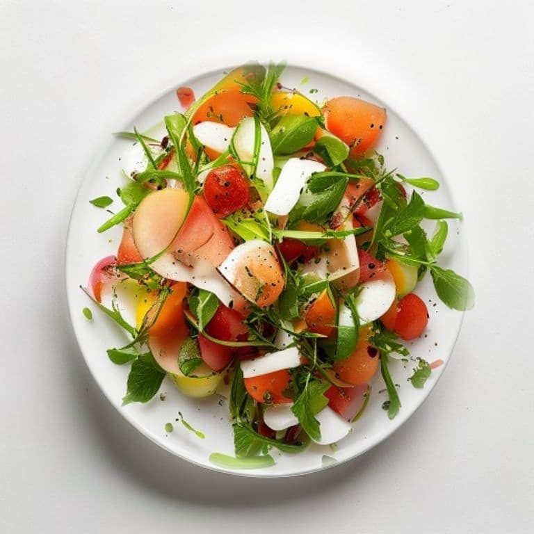 Salade d'abricot, radis et menthe