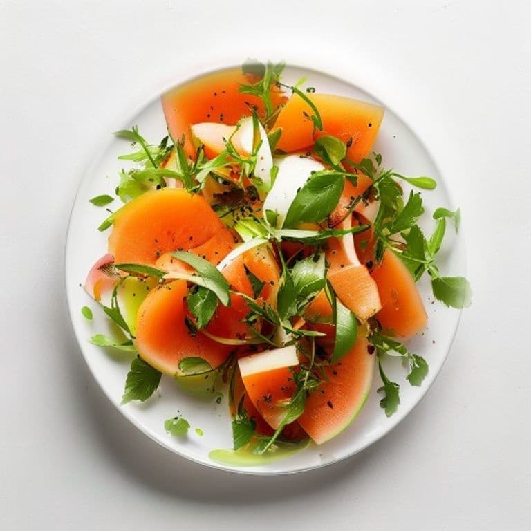 Salade de melon, radis et menthe