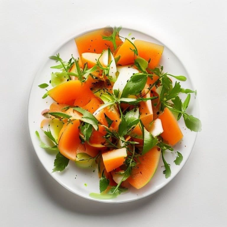 Salade de melon, carotte et menthe