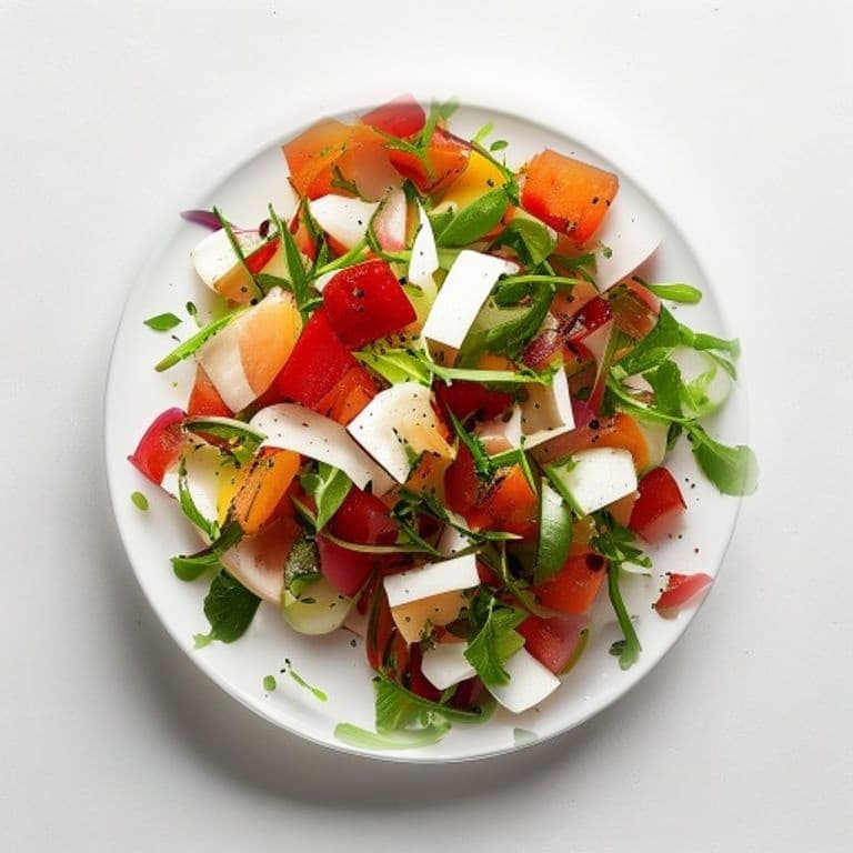 Salade de radis et poivron croquante