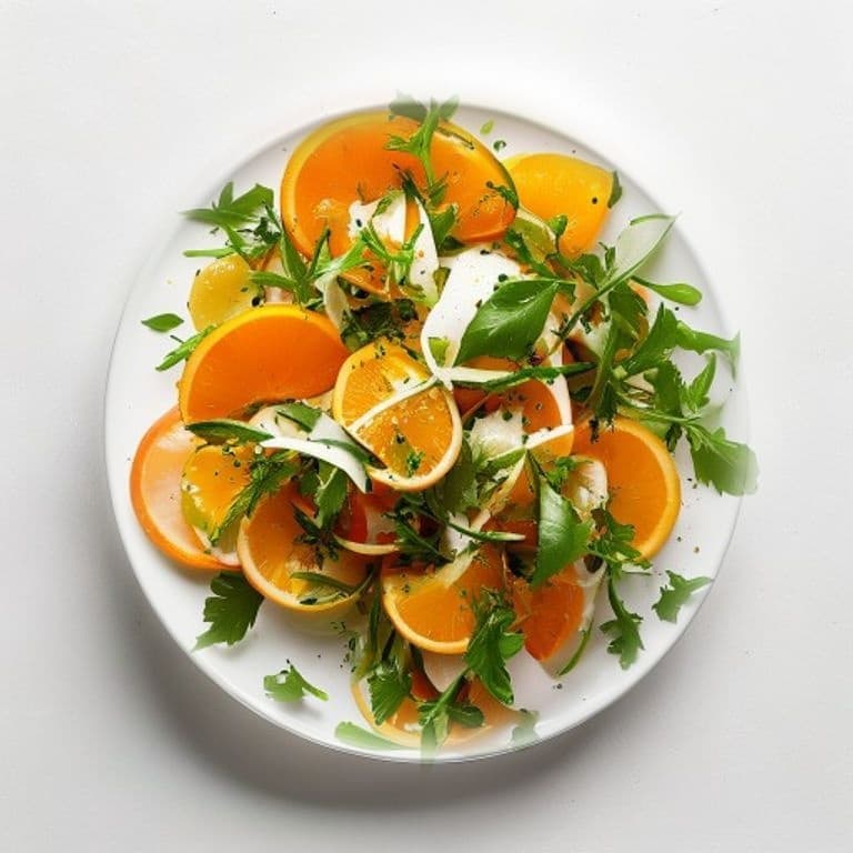 Salade d'orange, chou et menthe