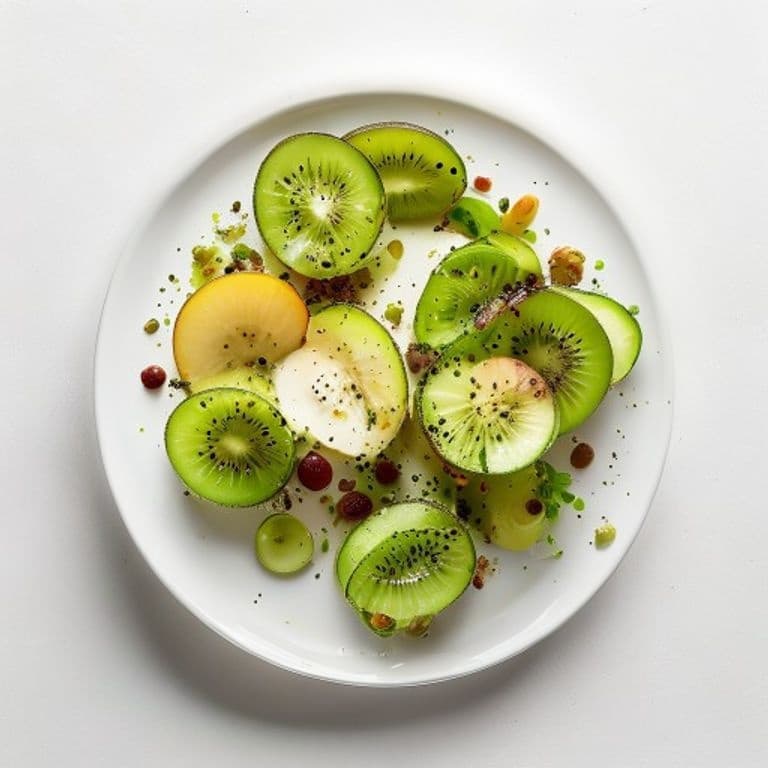 Salade de kiwi, poire et noisettes