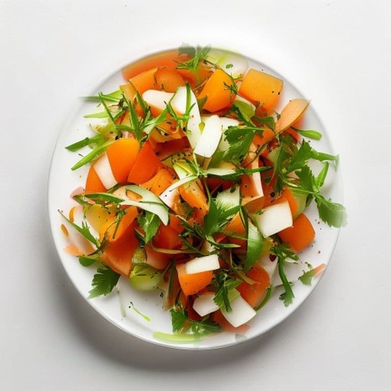 Salade de carotte, pomme et menthe