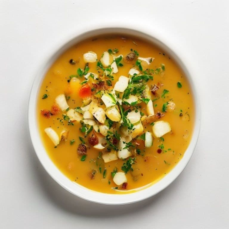 Soupe de potiron et poireau