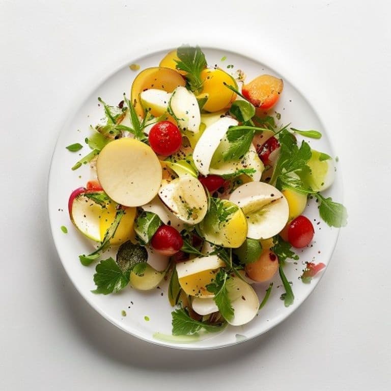 Salade de poire, chou et noisettes
