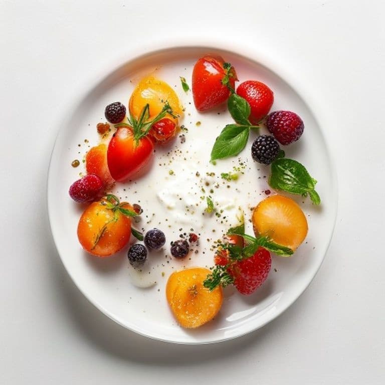 Yaourt aux fruits frais et miel