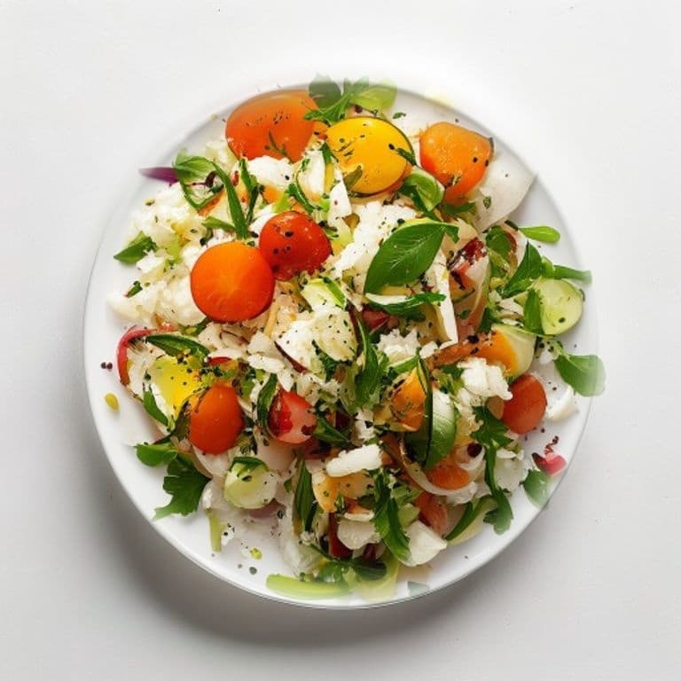 Salade de riz aux légumes et vinaigrette citron